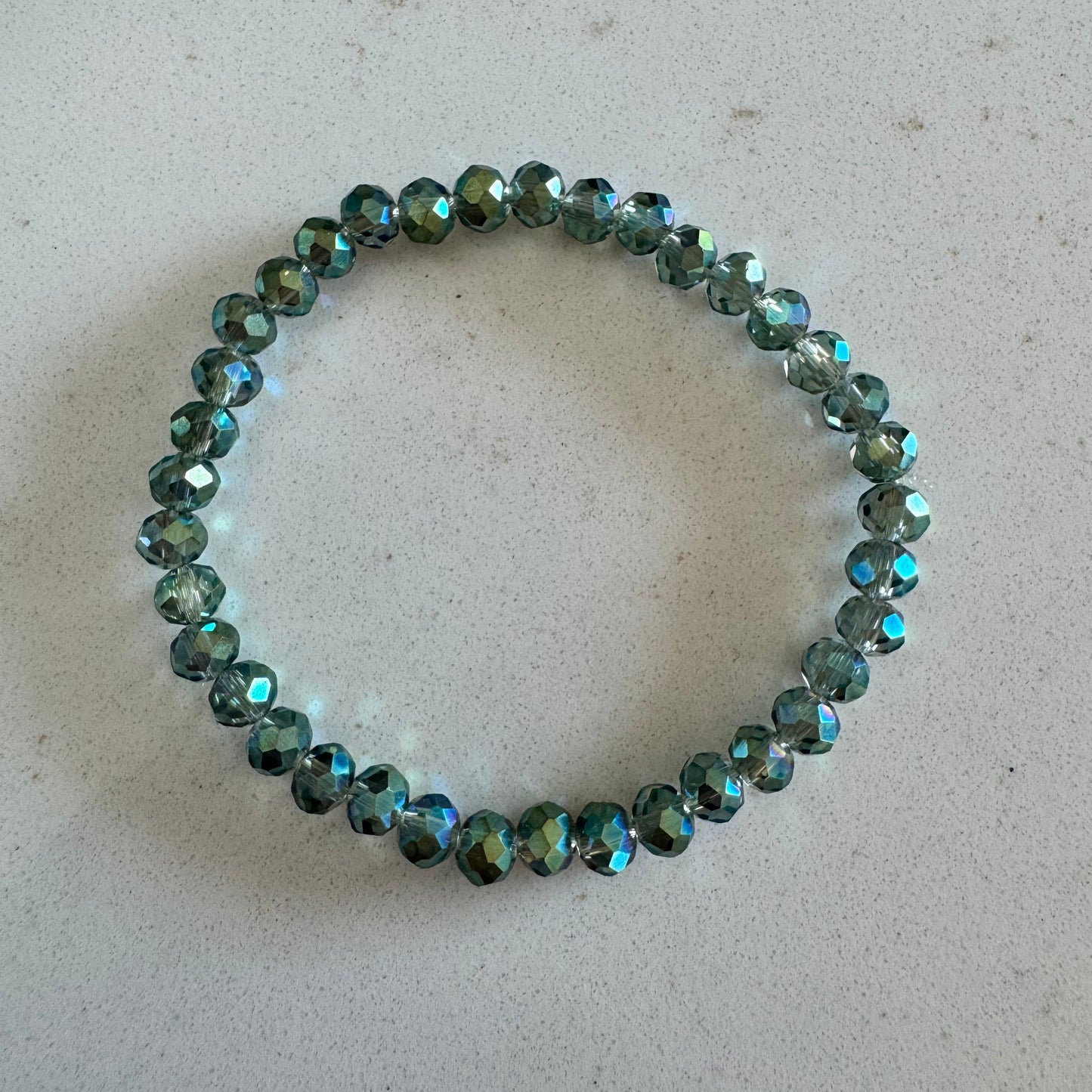 6mm Czech Crystal Glass Bead Stretch Bracelet
