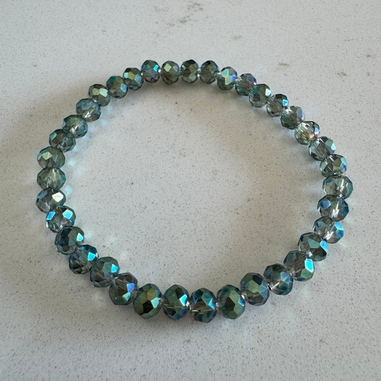 6mm Czech Crystal Glass Bead Stretch Bracelet