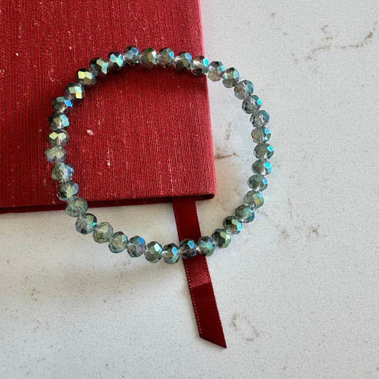 6mm Czech Crystal Glass Bead Stretch Bracelet