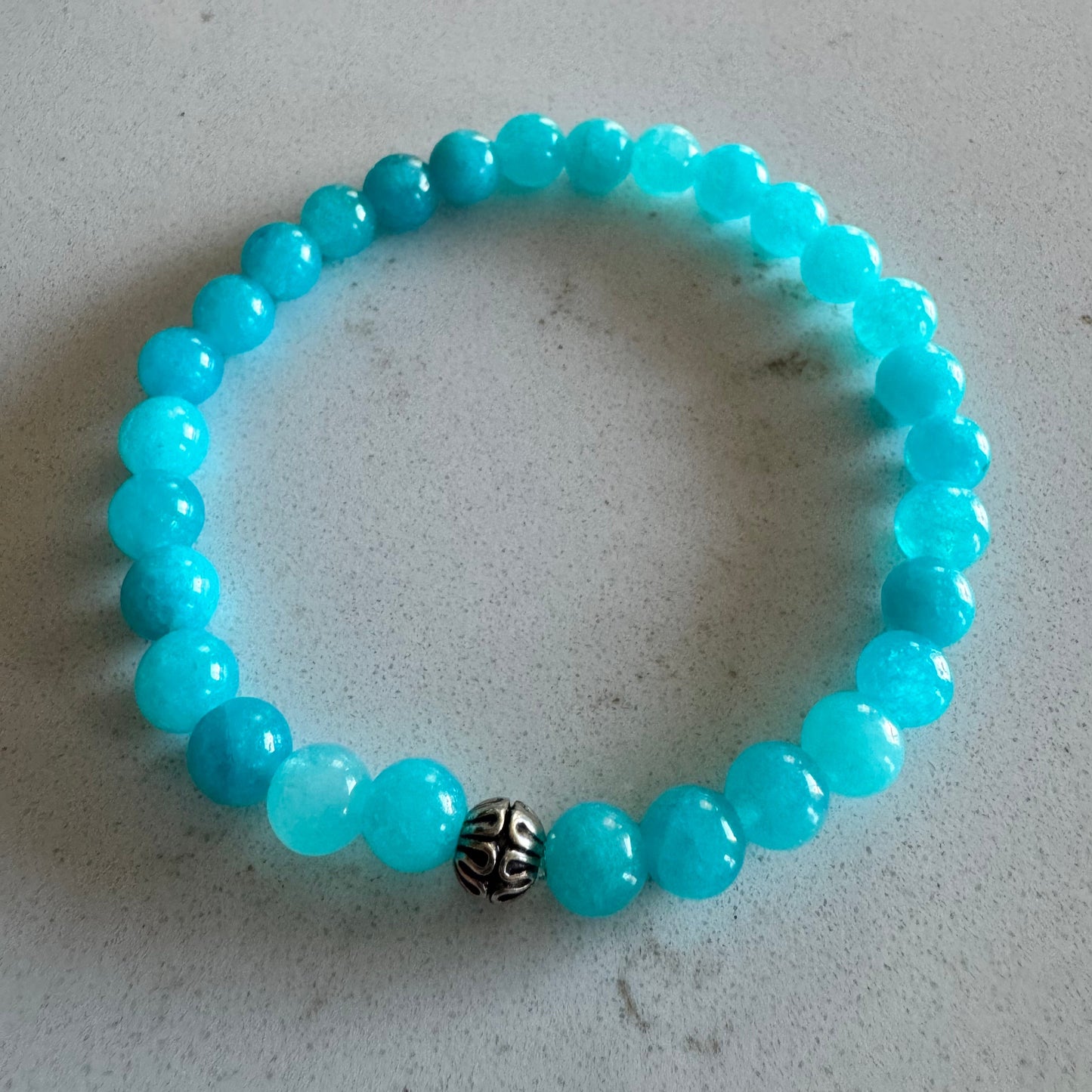 6mm Blue Nile Quartz Gemstone Bead Stretch Bracelet