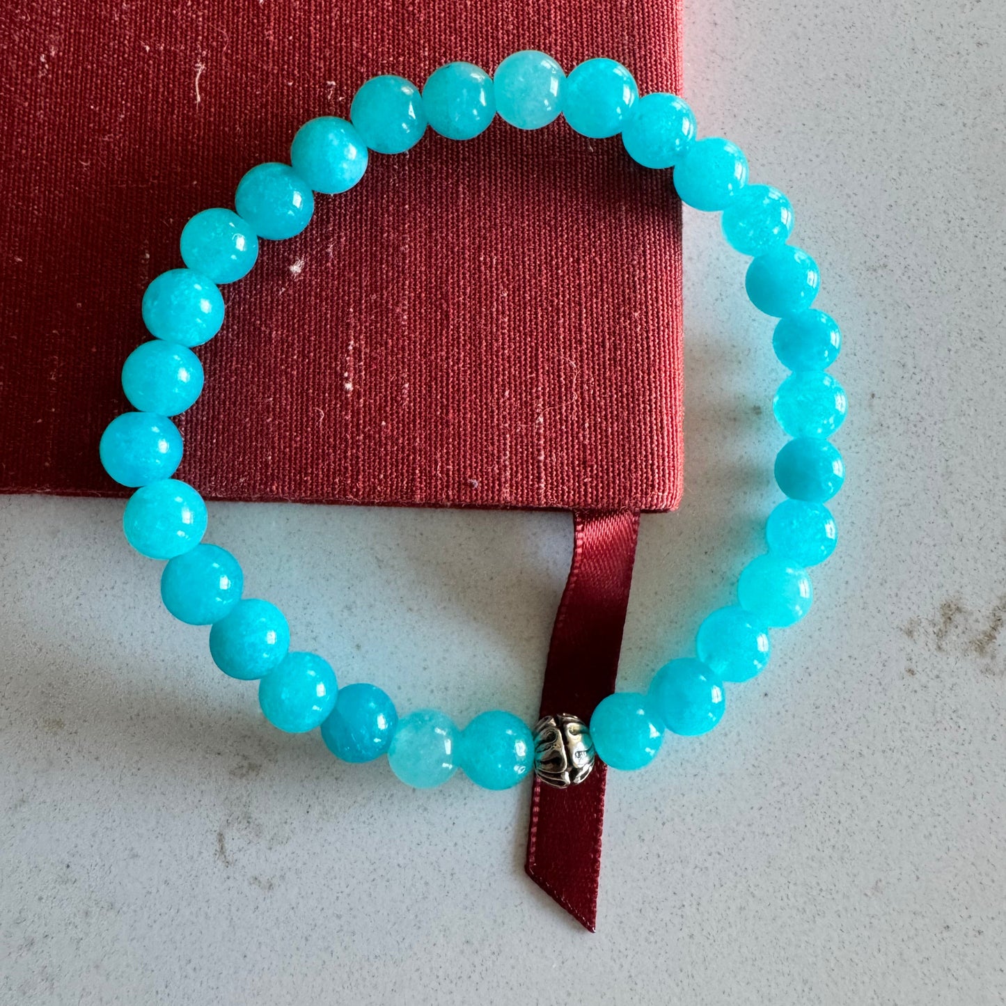 6mm Blue Nile Quartz Gemstone Bead Stretch Bracelet